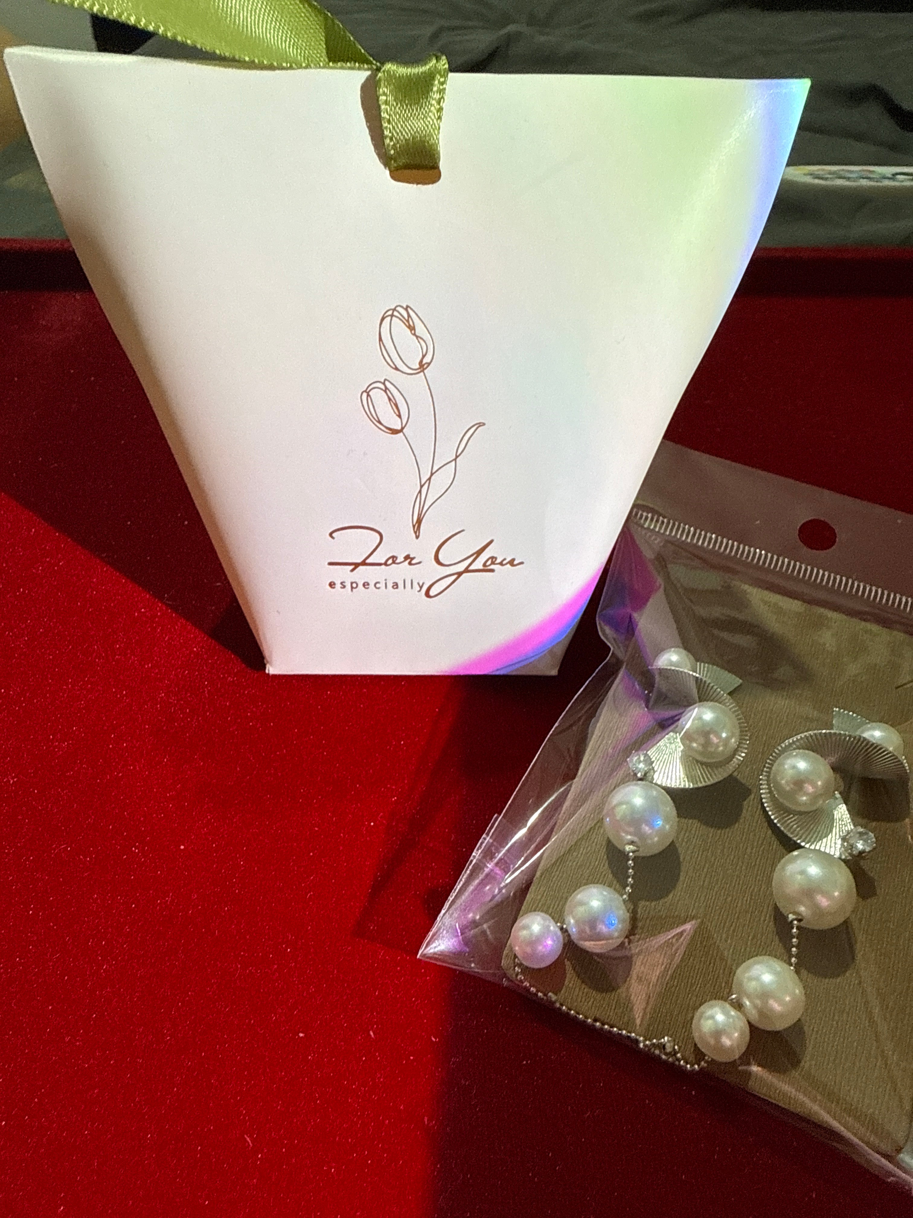 Elegant Silver-Tone Long Drop Pearl Earrings