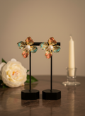 Enchanted Floral Patina Statement Studs| summer collection ✨